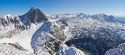 Blick vom Seehorn nach Osten ins Steinerne Meer