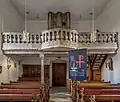 Barocke Balustrade einer Orgelempore (St. Sebastian, Steinsfeld)