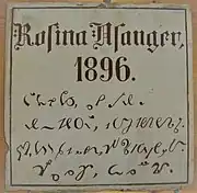 Steintafel zur Neuerrichtung des Ziegelwerks in Englhausen – 1896