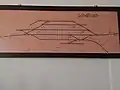 Gleisplan ausgestellt im Localbahnmuseum