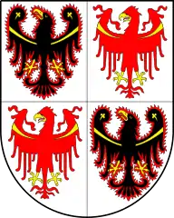 Wappen der heutigen italienischen Autonomen Region Trentino-Südtirol