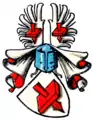 Wappen aus einer Wappensammlung auf Marken von Adolf Matthias Hildebrandt, 1900–1910