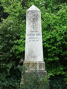 Stephan Born (1824–1998), ursprünglicher Name Simon Buttermilch. Politiker. Grab auf dem Friedhof Wolfgottesacker, Basel