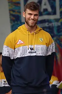 Steven Plucnar Jacobsen bei der Saisoneröffnung der Rhein-Neckar Löwen 2023