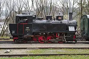 498.04 im Bahnhof Grünburg auf der Steyrtal-Museumsbahn