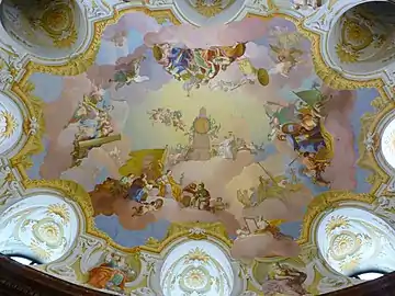 Die Glorie des Hauses Österreich, Kuppelfresko im Marmorsaal von Stift Klosterneuburg (1749)