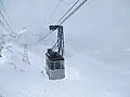 Stockhorn Gondel während der Fahrt