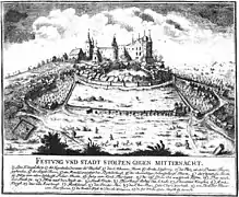 Festung und Stadt um 1750