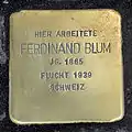 Stolperstein für Ferdinand Blum