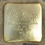 Stolperst seeheimer str 19 wiesengrund maria barbara