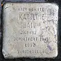 Stolperstein für Karoline Hain (Hohenzollernring 47)