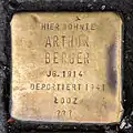 Stolperstein für Arthur Berger (Luxemburger Straße 37)