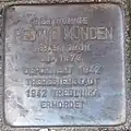 für Hedwig vor dem Haus Beim Andreasbrunnen 3 in Hamburg-Eppendorf,