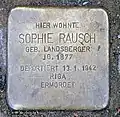 Stolperstein für Sophie Rausch
