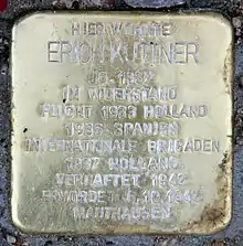 Stolperstein für Erich Kuttner