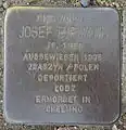 Josef Birmann vor der Fruchtallee 107