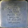 Stolperstein für Arthur Leffmann (Flandrische Straße 18)