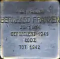 Stolperstein für Bernhard Franken (Titusstraße 10)