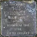 Stolperstein für Elsa Buchholz (Theresienstraße 75)