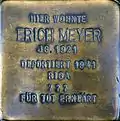 Stolperstein für Erich Meyer (Brabanter Straße 27)
