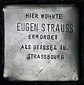 Stolperstein für Eugen Strauss (Theresienstraße 19)