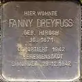 Stolperstein für Fanny Dreyfuss (Weyertal 88)