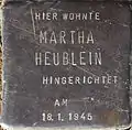 Stolperstein für Martha Heublein
