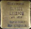 Stolperstein für Samuel Ehrlich (Bismarckstr. 37)