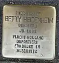 Stolperstein für Betty Heidenheim (Ebertplatz 15)