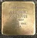 Stolperstein für Annemarie Kaufmann (Ebertplatz 1)