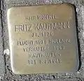 Stolperstein für Fritz Kaufmann (Ebertplatz 1)