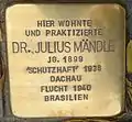 Stolperstein für Julius Mändle (Riehler Straße 21)