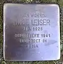 Stolperstein für Inge Leiser (Spichernstraße 30)