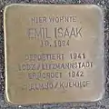 Stolperstein für Emil Isaak (Theodor-Heuss-Ring 4)