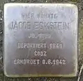 Stolperstein Jakob Eckstein (Weißenburgstraße 66)