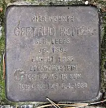 Stolpersteine für Gertrud Rotter, Kunz-Buntschuh-Straße 16, in Berlin-Grunewald