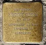 Einen Judenstern wollte Stella Goldschlag nicht tragen.Ihre Wirkungsstätte ist heute von Stolpersteinen gepflastert