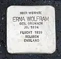 Stolperstein für Erna Wolfram