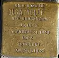 Stolperstein für Olga Wolff (Brabanter Straße 18)