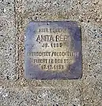 Stolperstein Anita Rée, Wattweg 10, Kampen, Sylt