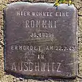 Stolperstein für eine Rommni (Kämmergasse 14)