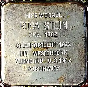 Stolperstein vor dem Karmelitinnenkloster in Echt-Susteren