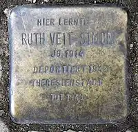 Stolperstein Ruth Veit Simon, Berlin, Rothenburgstr. 18