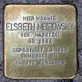 Stolperstein fürElsbeth Meirowsky