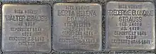 Stolpersteine für die Familien Brauer und Strauss