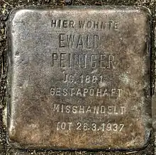 Stolperstein für Ewald Peiniger