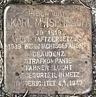 Stolperstein vor dem Haus Tiefendick 6