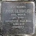 Anna Glogauer  (verlegt 2010)