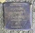 Stolperstein Hermann Holzheim in der Wolliner Straße 3