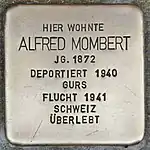 Stolperstein für Alfred Mombert (Heidelberg)